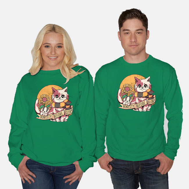 Honest Cat-unisex crew neck sweatshirt-tobefonseca