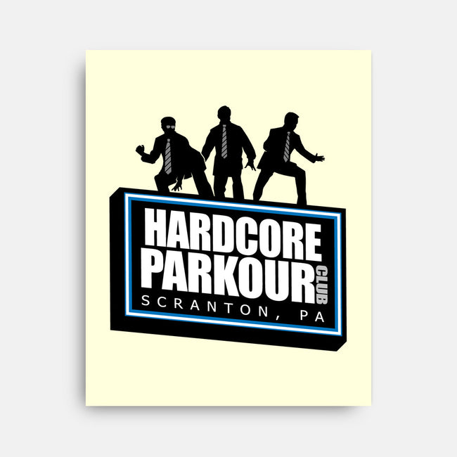 Hardcore Parkour Club-none stretched canvas-RyanAstle