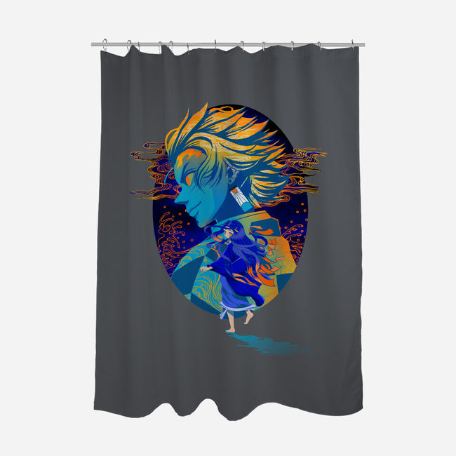 The Kamados-none polyester shower curtain-Ionfox