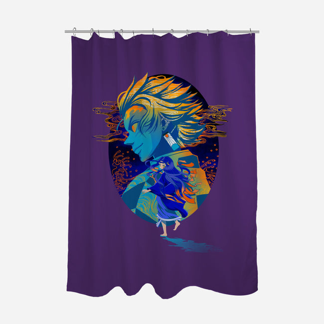 The Kamados-none polyester shower curtain-Ionfox