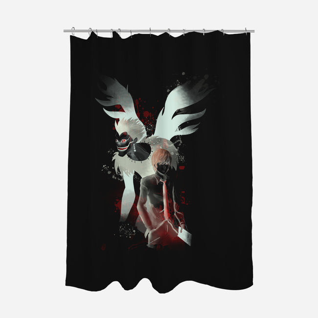 The Shadow Of A God-none polyester shower curtain-fanfabio