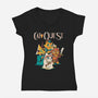Cat Quest-womens v-neck tee-tobefonseca