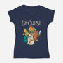Cat Quest-womens v-neck tee-tobefonseca