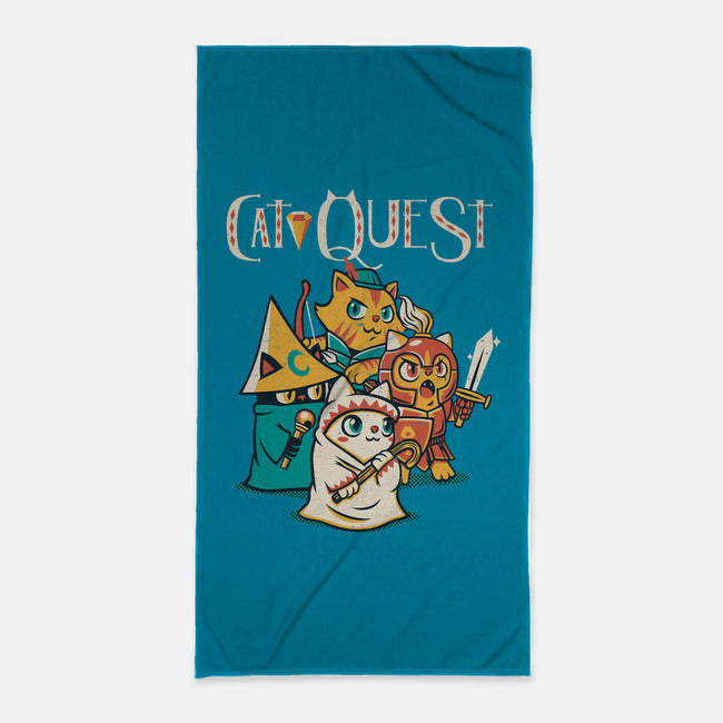 Cat Quest-none beach towel-tobefonseca