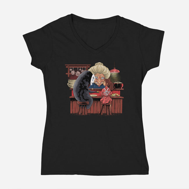 Spirited Runaway-womens v-neck tee-zascanauta