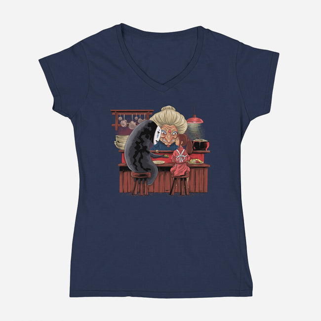 Spirited Runaway-womens v-neck tee-zascanauta