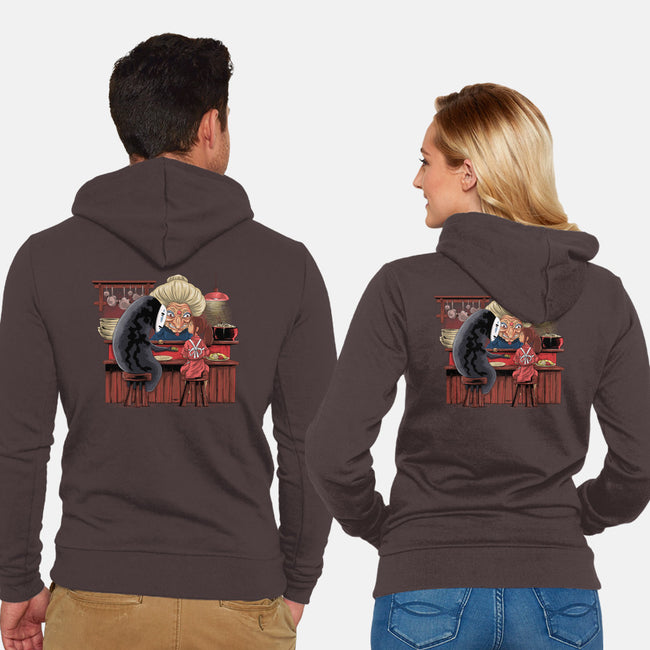 Spirited Runaway-unisex zip-up sweatshirt-zascanauta