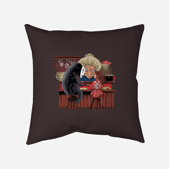 Spirited Runaway-none non-removable cover w insert throw pillow-zascanauta