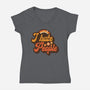 Hate People-womens v-neck tee-retrodivision