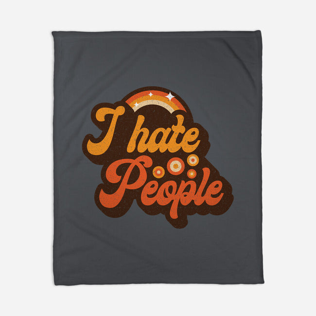 Hate People-none fleece blanket-retrodivision