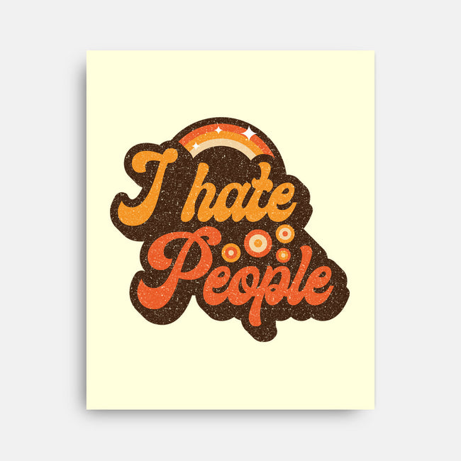 Hate People-none stretched canvas-retrodivision