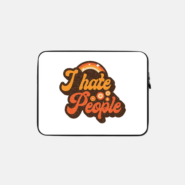 Hate People-none zippered laptop sleeve-retrodivision