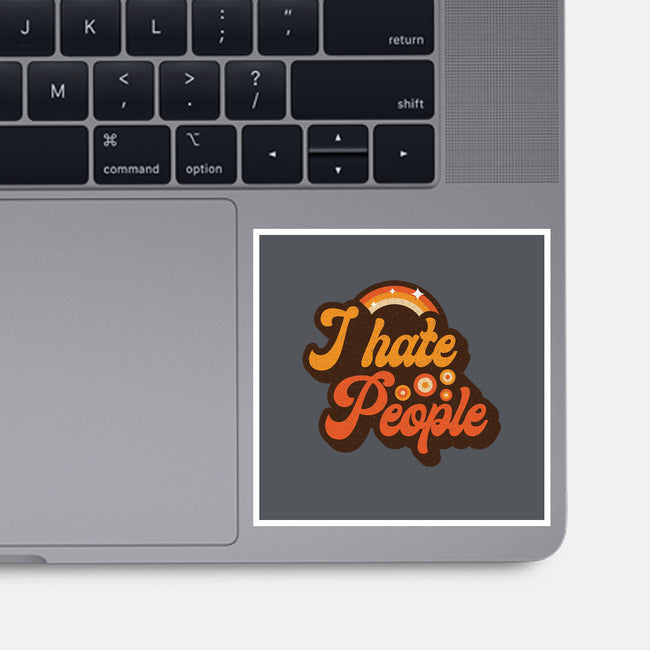 Hate People-none glossy sticker-retrodivision