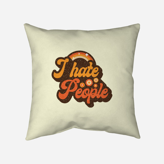 Hate People-none removable cover w insert throw pillow-retrodivision