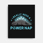 Power Nap-none stretched canvas-LooneyCartoony