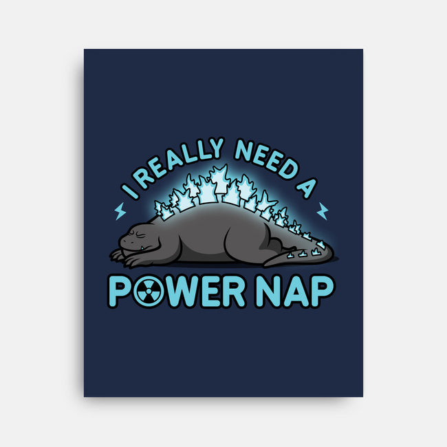 Power Nap-none stretched canvas-LooneyCartoony