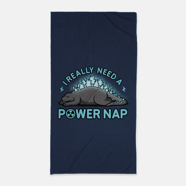 Power Nap-none beach towel-LooneyCartoony