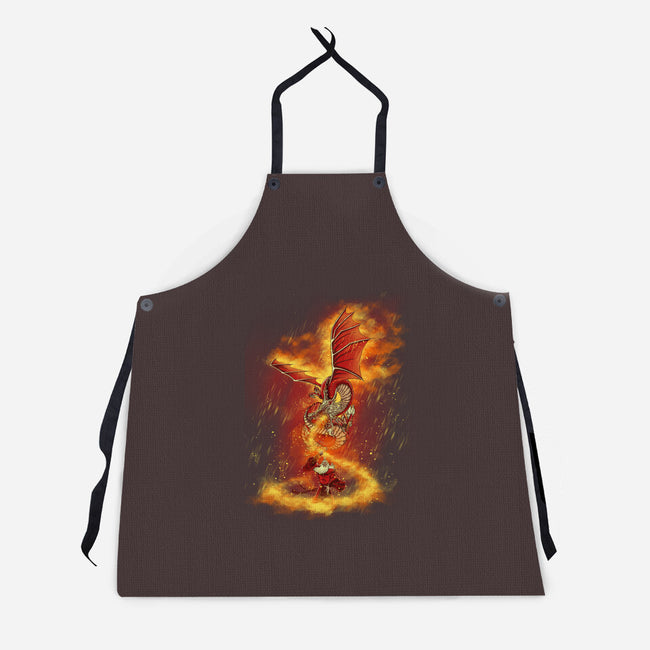 The Flame Ravager-unisex kitchen apron-Ionfox