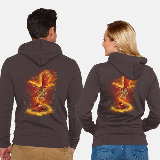 The Flame Ravager-unisex zip-up sweatshirt-Ionfox