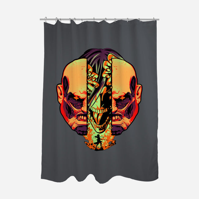Battle In Paradis Island-none polyester shower curtain-heydale