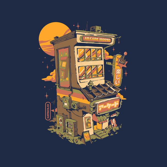 Arcade House-none removable cover w insert throw pillow-ilustrata