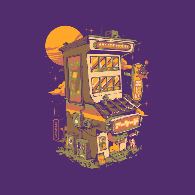 Arcade House-none glossy sticker-ilustrata