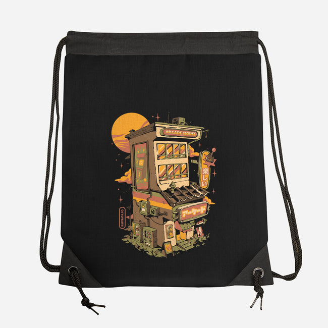 Arcade House-none drawstring bag-ilustrata