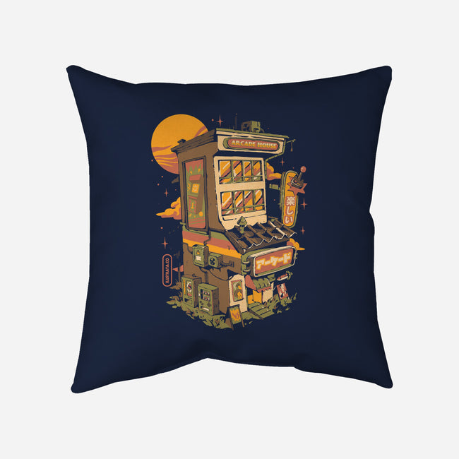Arcade House-none removable cover w insert throw pillow-ilustrata