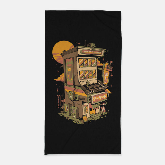 Arcade House-none beach towel-ilustrata