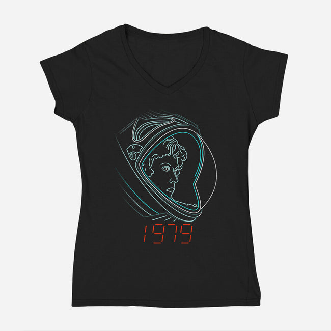 Lucky Star-womens v-neck tee-rocketman_art