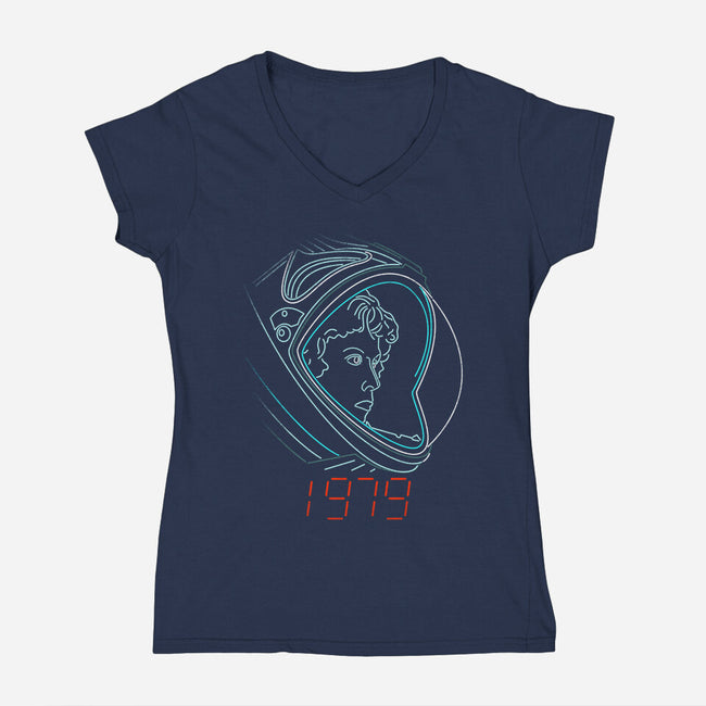 Lucky Star-womens v-neck tee-rocketman_art