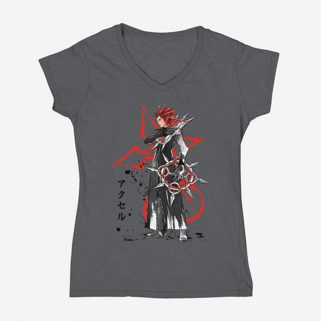 The Flurry Of Dancing Flames-womens v-neck tee-DrMonekers