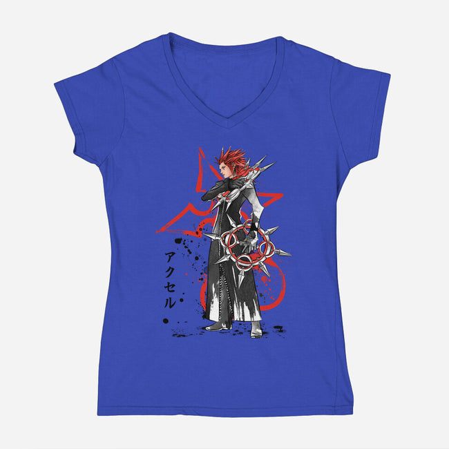 The Flurry Of Dancing Flames-womens v-neck tee-DrMonekers