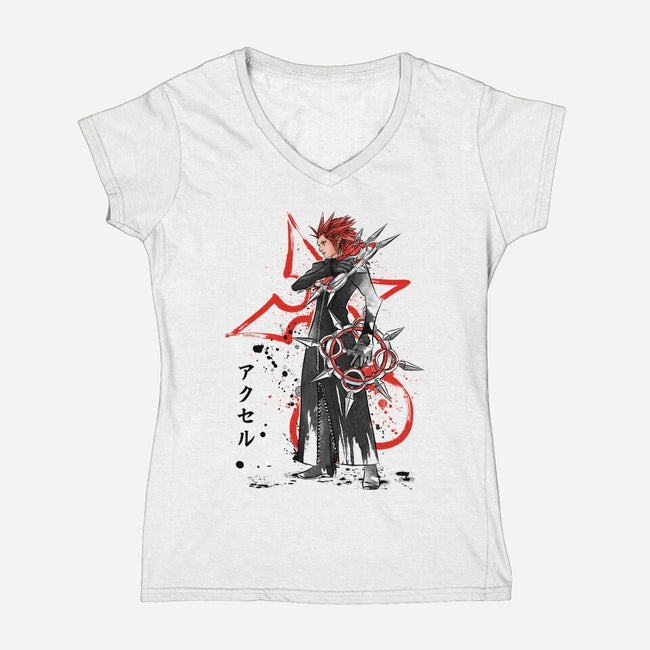 The Flurry Of Dancing Flames-womens v-neck tee-DrMonekers