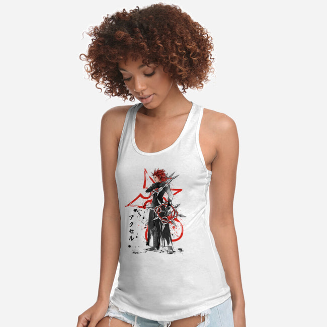 The Flurry Of Dancing Flames-womens racerback tank-DrMonekers