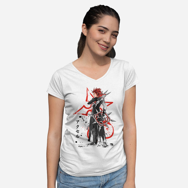 The Flurry Of Dancing Flames-womens v-neck tee-DrMonekers