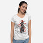 The Flurry Of Dancing Flames-womens v-neck tee-DrMonekers