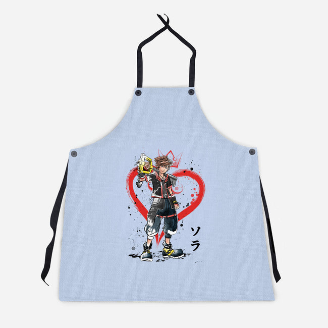 Wielder Of The Keyblade-unisex kitchen apron-DrMonekers