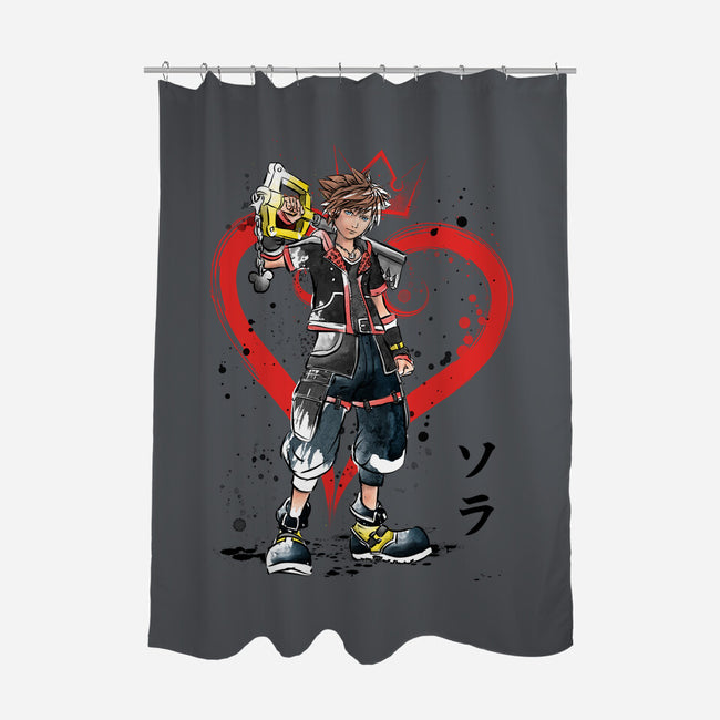 Wielder Of The Keyblade-none polyester shower curtain-DrMonekers