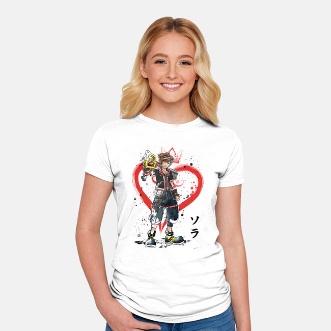 Wielder Of The Keyblade-womens fitted tee-DrMonekers