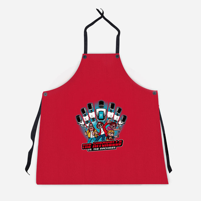 Family Vs. Machines-unisex kitchen apron-jasesa
