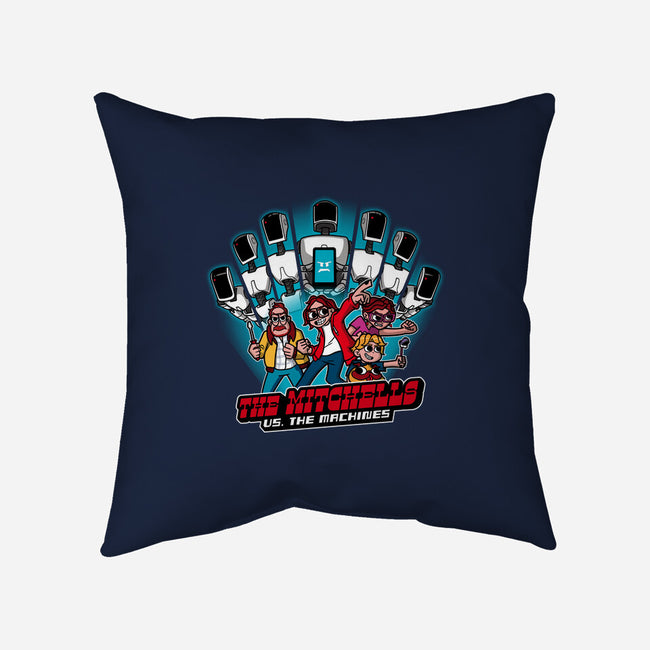 Family Vs. Machines-none removable cover w insert throw pillow-jasesa