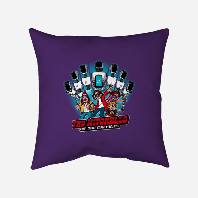 Family Vs. Machines-none removable cover w insert throw pillow-jasesa