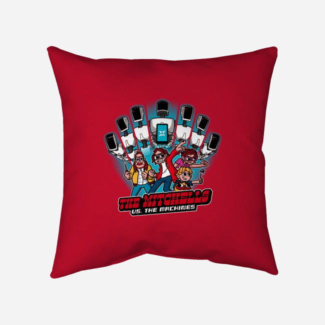 Family Vs. Machines-none removable cover w insert throw pillow-jasesa