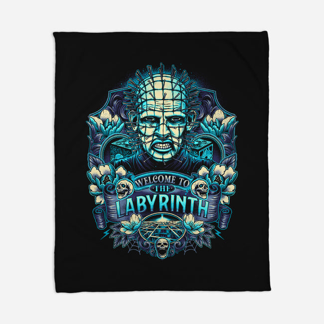 Welcome To The Labyrinth-none fleece blanket-glitchygorilla
