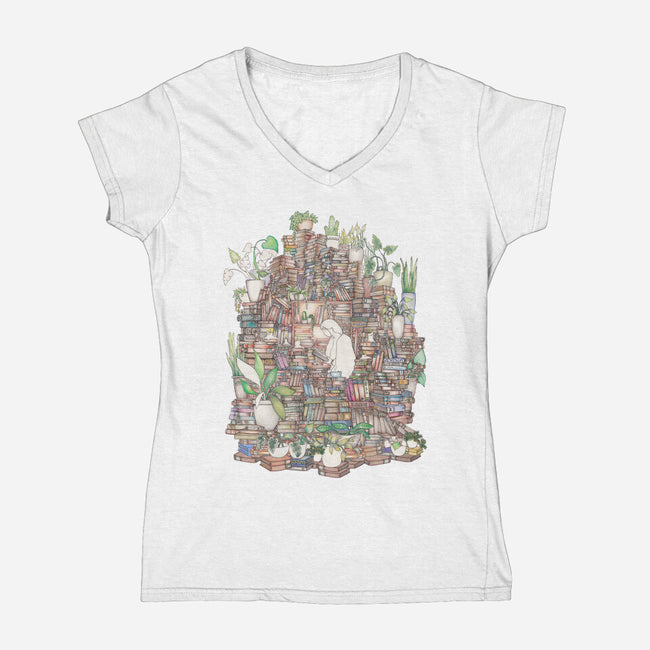 Safe Space-womens v-neck tee-Disha Lu