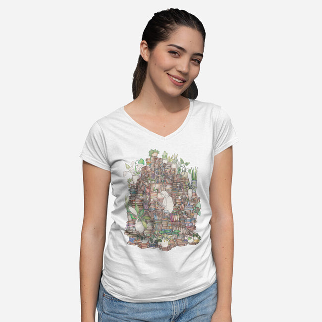 Safe Space-womens v-neck tee-Disha Lu