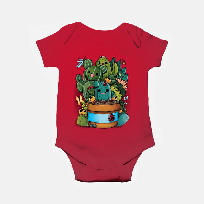 Cactus Succulents-baby basic onesie-Vallina84