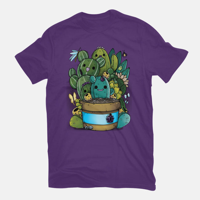 Cactus Succulents-womens basic tee-Vallina84