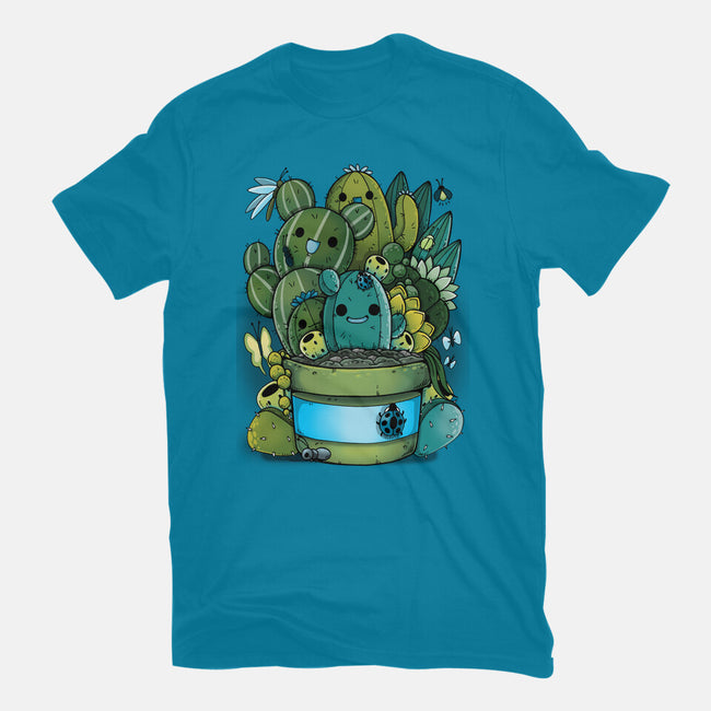 Cactus Succulents-womens basic tee-Vallina84
